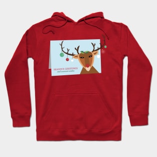 Reindeer Christmas Card Hoodie